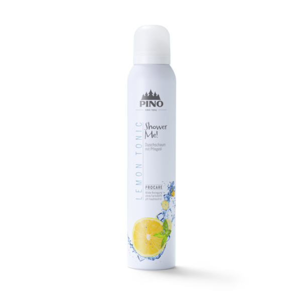 Pino Duschschaum 4er Set - Orange Olivenöl, Lemon Tonic, Kirschblüte, Granatapfel Arganöl - Image 5