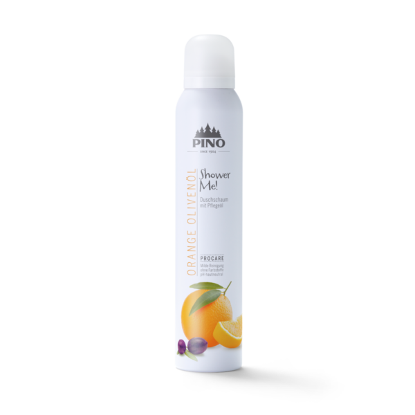 Pino Duschschaum 4er Set - Orange Olivenöl, Lemon Tonic, Kirschblüte, Granatapfel Arganöl - Image 2